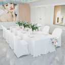 HAINARverS Folding Chair Covers, 100PCS Upgrade Universal Fitted Stretch Spandex Chair Cover Protector for Wedding,Party,Banquet, Celebration (White, 100 PCS)