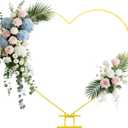 Heart Shape Wedding Arches,Metal Wedding Balloon Arch Stand, Love Balloon Column Arch Frame for Wedding,Valentine's Day, Engagement and Birthday Party Decor