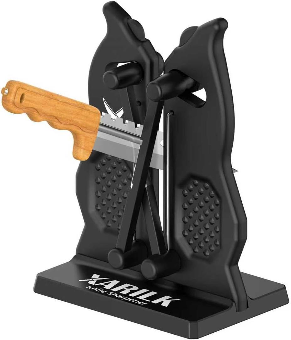 Edge Manual Knife Sharpener, Self-Adjusting Pull-Through Tungsten Carbide for Fast Edge Repair, Kitchen & EDC Knives, Bavarian Edge & Brod and Taylor Style