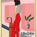 GULETHUN 18x24 Picture Frame, Gold Poster Frame, Home Decor Natural Gallery Frames, Horizontal or Vertical Format, Sturdy, Plexiglass, Large Wall Decor, for Photos, Artworks, Posters