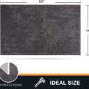 PURRUGS Dirt Trapping Door Mat 34" x 59", Non-Slip Machine Washable Entryway Rug, Dog Doormat, Indoor Front Door Mat, Super Absorbent Entry Rug for Muddy Shoes & Paws, Light Grey-Dark Grey