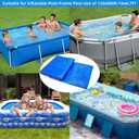 Rectangular Pool Cover for Above Ground Pool,120 x 80 in Inflatable&Frame Pool Cover,Resistant Dustproof Rainproof Waterproof Suitable for Outdoor Backyard Swimming Pool