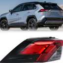 Left Outer LED Tail Light Assembly Compatible With Toyota RAV4 2019-2024 Rear Brake Stop Lamp Replaces Fit For TO2804148 81560-0R090 Driver Side