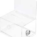 Amazon Basics Ballot Box With Key Lock, Clear