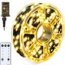 Joiedomi 1200 LED Christmas Lights Outdoor,394 FT Warm White Christmas Tree Lights with 8 Modes Timer, PVC Green Wire String Lights with Reel for Indoor Outdoor Holiday Xmas Eve Night Decorations