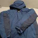 CAMEL CROWN Men's Mountain Snow Waterproof Ski Jacket Detachable Hood Windproof Fleece Parka Rain Jacket Winter Coat (Gray Blue), S