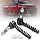 2pc ES800948 Front Outer Tie Rod End Compatible with 2015-2019 Escalade, Suburban, Silverado 1500, Tahoe, Yukon, Sierra 1500