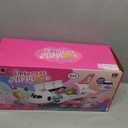 Dwi Dowellin Pink Airplane Toy with 6 Truck Cars and Play Mat,Plane with Lights and Sounds for 3 4 5 6 7 Years Old Toddlers Boys and Girls
