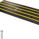 VEVOR Car Driveway Rubber Curb Ramps Heavy Duty 33069lbs Capacity Threshold Ramp 2.6 Inch High Cable Cover Curbside Bridge Ramp for Loading Dock Garage Sidewalk (1-Channel, 1Pack-Curb Ramp)