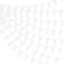 Tatuo 820 ft 500 Pcs Pennant Banner Flag String Hanging Triangle Bunting Flag for Carnival Party Outdoor Events Birthday Classroom Decoration(White)
