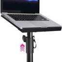 Liquid Stands Laptop Desk Mount for Piano, Keyboard & DJ Workstations - 9x12.5 Adjustable Laptop Arm Mount for Desk Holds Up to 65 LBS– Ergonomic & Adjustable Design