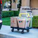 Folding Hand Truck Portable Trolly,Platform Transport Hand cart with 330lbs Capacity Practical handling Tools for Household Industrial Black