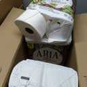 Aria 100% Recycled Toilet Paper, 24 Rolls, 3-Ply Soft Bath Tissue, Paper Packaging