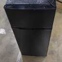 COWSAR 2.5 Cu.Ft Dorm Fridge with Freezer, Double Reversible Door Compact Refrigerator with 2 Removable Shelves, Commercial Drink Fridge for Bedroom, Office, Kitchen, Dorm, Black