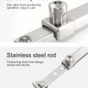 Window Hinges, Casement Window Stays, Casement Window Stopper, Casement Window Brace, Casement Window Lock, Angled Fixed Base, Sprayed Silver Style, 02 Model, 6 Fixed Slots, 1 Pair