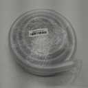 Soft Braided PVC Tubing - 3/4" ID x 1" OD High Pressure Clear Flexible PVC Tube Reinforced Vinyl Hose for Water, Oil with 2pcs Hose Clamps (10Ft)