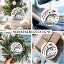 9 x 2025 Ceramic Dolphin Christmas Ornaments - Cute Dolphin Gifts for Women Men, Animal Lovers Gifts for Friends, Dolphins Animal Ornaments for Christmas Tree Decorations, Xmas Hanging Decor