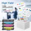 TN-223 TN223 BK/C/M/Y Toner Cartridge 4 Pack Compatible TN223 Black Cyan Magenta Yellow Toner Cartridges Set Replacement for Brother TN223 TN-223 MFC-L3710CW MFC-L3770CDW MFC-L3750CDW