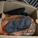 Bedsure Foldable Human Dog Bed - 2 in 1 Flexible Giant Human Dog Bed for Adult People with Supportive Bolster Egg Foam, Waterproof Liner, Calming Fluffy Faux Fur Orthopedic Big Bean Bed, Dark Grey