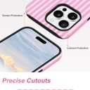 Jusy Compatible with MagSafe Striped Phone Case for iPhone 16 Plus, Cute Aesthetic Magnetic Soft TPU and Hard PC Protective Phone Cover for Women GirlsMatte - Dark Pink