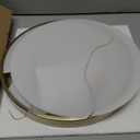 2 Pack 12 Inch Brushed Gold Metal Flush Mount LED Ceiling Light,3000K-5000K 20W Thin Round Ceiling Lamp,Modern Low Profile Ceiling Light Fixtures for Bedroom Living Room Kitchen Bathroom