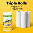 Bounty Essentials Select-A-Size Paper Towels, White, 2 Triple Rolls = 6 Regular Rolls (Packaging May Vary)
