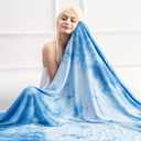 Marchpower Arc-Chill Cooling Blanket for Hot Sleepers Twin Size, Double-Sided Cooling Fabric Q-Max>0.5, Tie Dye Summer Blanket Cold Blankets for Sleeping (Dark Blue)