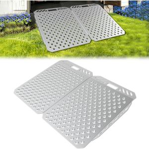 Shed Ramps for Riding Mower, 33.2" L x 48" W, 1500 lbs Load Capacity, 2PC | Heavy-Duty Steel, for Shed Entrance, Garage Threshold, Wheelchair, Lawn Mower, Motorcycles, ATV, Garden Cart