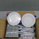 Meconard 6 Pack 4 Inch LED Recessed Ceiling Light with Junction Box, 5000K Daylight, 9W=75W 750LM, Dimmable Canless Downlights, ETL and Energy Star Listed