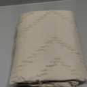 Beige Boho Shower Curtain 72 x 72 Modern Farmhouse Shower Curtain Bohemian Chic Tufted Chevron Textured Striped Minimalist Shower Curtains Woven Fabric Beige Shower Curtains