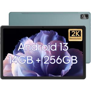 11 Inch Tablet, 14(6+8) GB&256GB Storage(Expand to 512GB) Android 13 Tablet, with 2000x1200 IPS HD Touch Screen, Dual Stereo Speakers, Dual 13+5MP Camera, 7500mAh, WiFi, GPS, Bluetooth5.0 Tablets