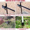 20 Pack 8 inch Tent Stakes Heavy Duty Metal Tent Pegs for Camping Steel Tent Pegs Unbreakable and Inflexible