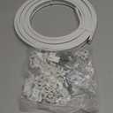 UrbanRed Flexible Bendable Ceiling Curtain Track, 16.4 ft (5 m), Mount for Rail with Curtain Tracks System, Room Divider, Curtains Rod, RV Ceiling Track for Curtains, White