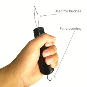 1 Pack Button Hook and Zipper Pull Helper - Dressing Button Aid Assist Tool for Arthritis Disabled Elderly - 2 in 1 Dressing Aids Tool