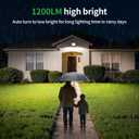 Solar Flood Lights Outdoor 2 Pack, 6500K Cool White