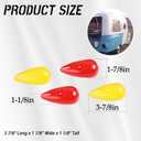4Pcs Teardrop Marker Lights Lenses Compatible with Airstream,Shasta,and other vintage travel trailers,For Pathfinder #662 teardrop marker lights,ONLY Includes Lights Lens Cover(2 Red,2 Amber)