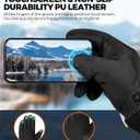 rivmount Snow Winter Gloves with Waterproof/Touchscreen/Thermal Warm, Glove for Cold Weather Running, Cycling, Ski, Women Men (Small, Black)