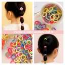 2 x 500 Pcs Baby Hair Ties for Toddlers and Girls, Soft Elastic Ponytail Holders, Kids Seamless Hair Bands for All Hair Types, 16 Colors
