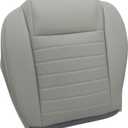 NLQR Driver & Passenger Side Bottom & Top Lean Back Replacement Perforated Microfiber Leather Seat Covers Gray Compatible with Ford Mustang GT 2005 2006 2007 2008 2009