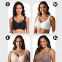 3 x Gailife 3 Pack Nursing Bras for Breastfeeding Seamless V Neck Mesh Maternity Bra Comfort Pregnancy Sleep Bralette, 2X