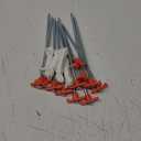 Eurmax USA Galvanized Non-Rust Camping Family Tent Pop Up Tent Stakes Canopy Anchors Heavy Duty 10pc-Pack, with 4x10ft Ropes & 1 Orange Stopper