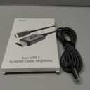 acer USB C to HDMI Cable for Home Office 6.6FT (4K@60Hz), Thunderbolt 4/3 Compatible, High-Speed Type C to HDMI 2.0 Braided Cord for MacBook, iPhone 17/16 Pro/Max, iMac, iPad Pro, Galaxy S25, Surface