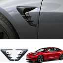 HW4.0 Side Camera Protection Cover for 2025 2024 Tesla Model 3 Accessories, Turn Signal Cover fit for Model 3 with HW4.0 (Model 3, Matt Black)