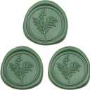 60 Pcs Olive Green Wax Seal Stickers, Wedding Invitation Accessories Envelope Stickers - Peferct for Wedding Accessories, Gift Box Craft Wrapping, Christmas Cards Envelope Seals