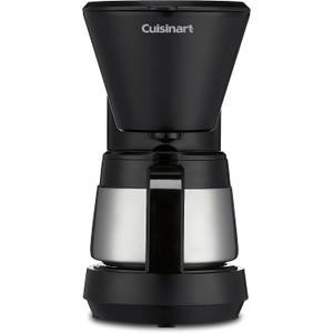 Cuisinart 5-Cup Coffee Maker with Stainless Steel Carafe, Coffee Machine with Removable Water Reservoir, Charcoal Water Filter, 30-Minute Keep Warm, and Brew Pause, DCC-5570NAS, Stainless Steel