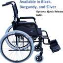 Karman 24 pounds LT-980 Ultra Lightweight Wheelchair Black, Gen 1