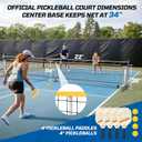 Haokelball Badminton Volleyball Pickleball Net Set, 22FT Portable All-in-One Nets System for Outdoor Beach Indoor with Adjustable Height, Includes Balls Rackets Pump Carry Bag