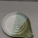 Ceramic Spoon Rest for Kitchen Counter & Stove, Large Spoon Holder for Cooking Utensils, Heat-Resistant, Nonstick, Easy to Clean, Modern Kitchen Decor, Gradient Green