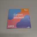 [12 Pack] Rug Pad Gripper, Double Sided Non-Slip Rug Pads Rug Tape Stickers Washable Area Rug Pad Carpet Tape Corner Side Gripper for Hardwood Floors and Tile