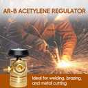 CGA520 AR-B Acetylene Regulator for B Tanks, Acetylene Gauge for Turbo Torch 0386-0725, Acetylene Torch Kit, Turbo Torch Acetylene